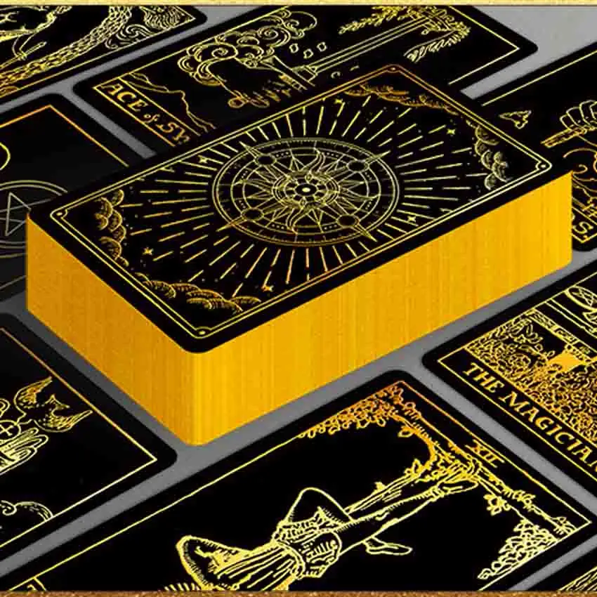 12x7 cm The Golden/Silver Thread Tarot Beginner Card Game Paper Manual