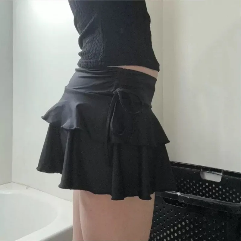 2025 New Solid Color Skirt Women Summer Fashion Outdoor Versatile High Waist Slim Fit Elastic Waist Short Skirt Goods In Stock