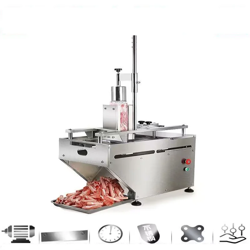 Commercial Machine Industrial Pork Belly Frozen Meat Slicer Commercial Saw Meat Cutting Machine
