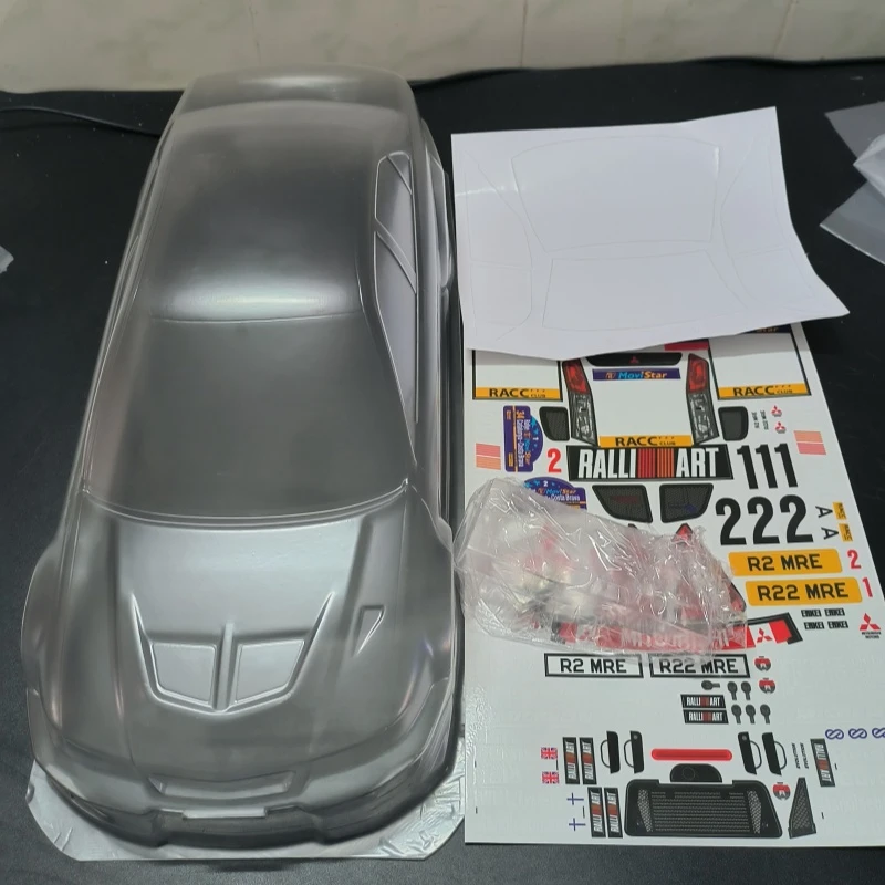 TC104 Lancer Evo 5 R/C rajd nadwozie, 190mm x 257mm Tamiya podwozie tt01 tt02 tl01 ta03