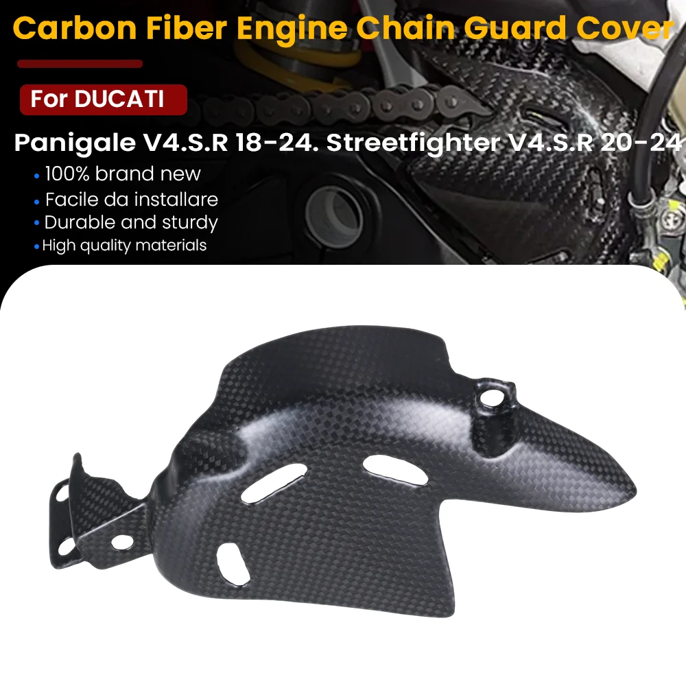 

Motorcycle Full Carbon Fiber Engine Chain Guard Sprocket Cover Fairing For DUCATI Panigale V4 V4S V4R Streetfighter V4 V4S