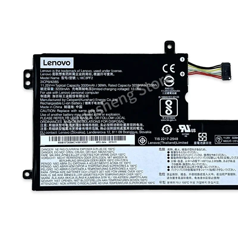 Nieuwe Lenovo Originele Mini S540-15 L340-15IWL Originele Laptop Batterij L18c3pf2 L18l3pf1 V155-15API 11.25V 36wh 3320Mah