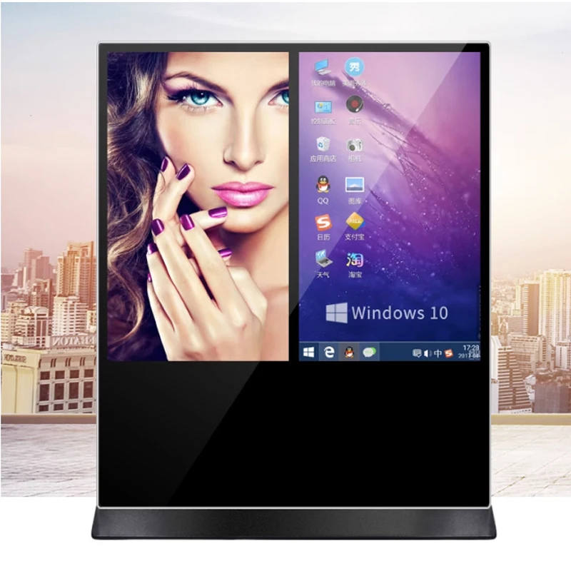 Customized Touch Video Xxx Dual Screen Advertising Led Display Screen LCD Indoor Digital Signage Displays