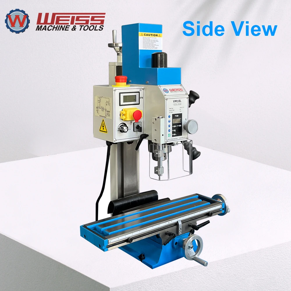 ماكينة طحن WEISS VM18L ماكينة حفر طحن سطح الطاولة متغيرة 100-2250 دورة في الدقيقة 750 وات مثقاب مطحنة بدون فرش