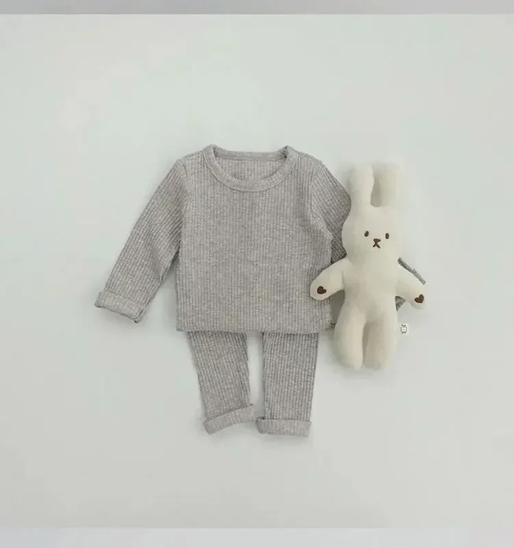 Herbst Winter Brach Thermo-unterwäsche Anzug Baby Kleidung Sets Jungen Mädchen Pyjama Sets Baby Warme Nachtwäsche Kinder Kleidung – Detail 8