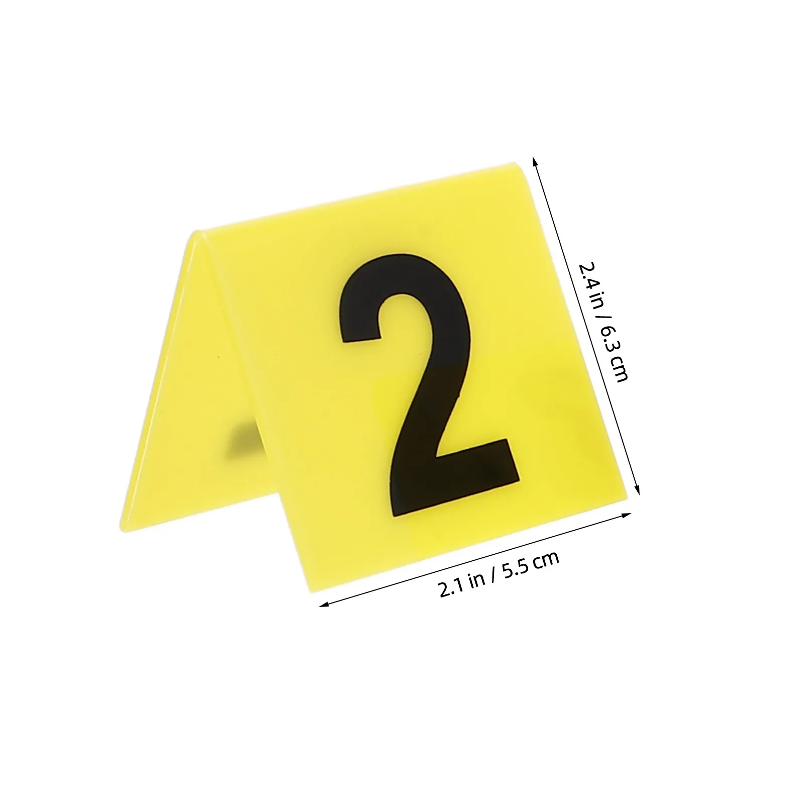 Crime Scene Number Markers 12 Piece Reusable Acrylic V Shape Evidence Signs for Detective Halloween Props
