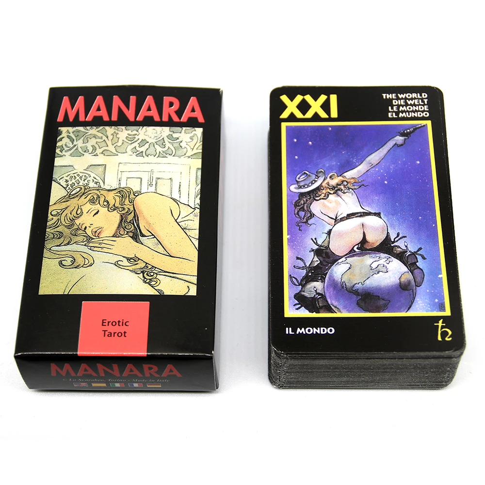 78pcs Tarot Of Manara English Version Oracle Divination Fate Game Deck Tarot Table Board Games Playing Card With PDF Guidebook