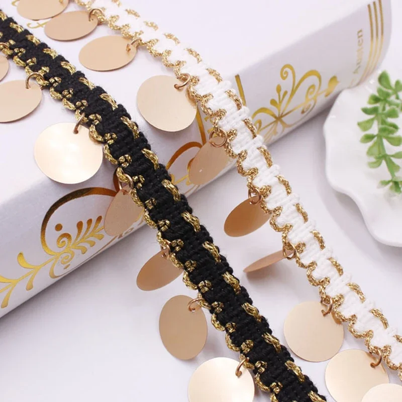 1 Yard Pailletten-Seidenquasten-Bordüre, Spitzenband, Stickerei, Nähzubehör, Quasten für Schmuck, DIY, für Kleidung, Vorhänge, DIY – Detail 1