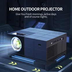 YERSIDA 1W Best Projector 1080 Support 4K smart tV WIFI Sync Phone Screen Full HD Outdoor Movies  Projectors Black Home Theater