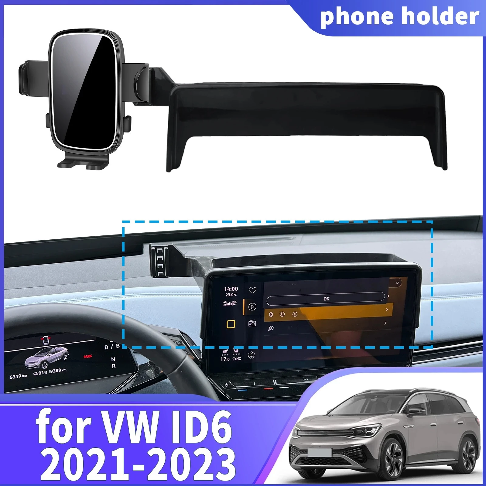 

fit for VW ID6 ID.6 2021 2022 2023 Navigation Phone Holder Mount Customized Car accessoires