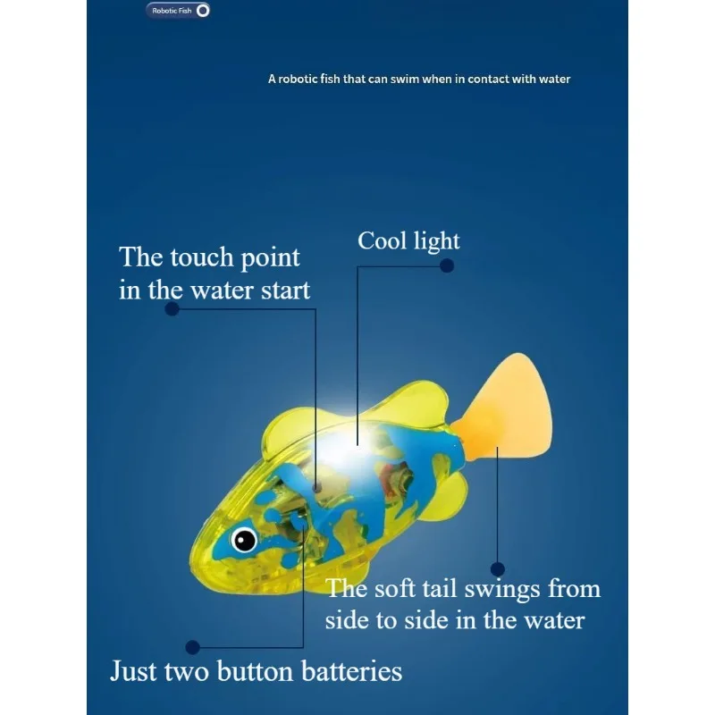 لعبة حمام إلكترونية تفاعلية هدية العيد للأطفال، محاكاة صيد السباحة الخفيفة، لون سمكة الحيوانات الأليفة
