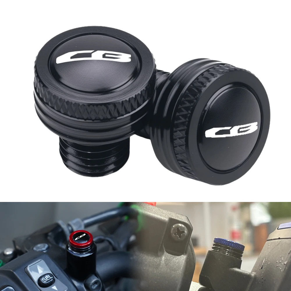 CNC Motorcycle Rearview Mirrors Hole Plug Screw Bolt Caps For Honda CB650R CB500F CB500X CB400X CB300R CB125R CB 650R 500F 500X