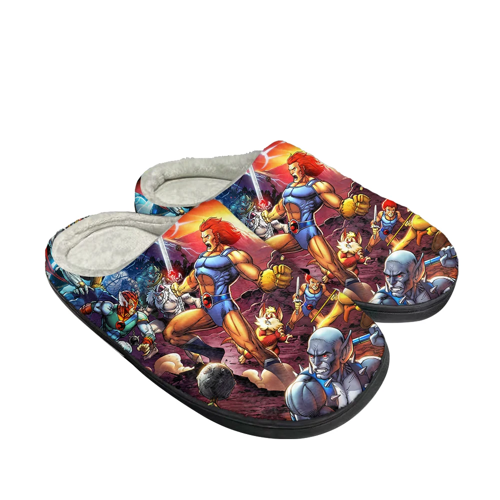 Hot Cartoon Thundercats Fashion Cotton Slippers Mens Womens Sandals Plush Casual Keep Warm Shoes Thermal Comfortable Slipper