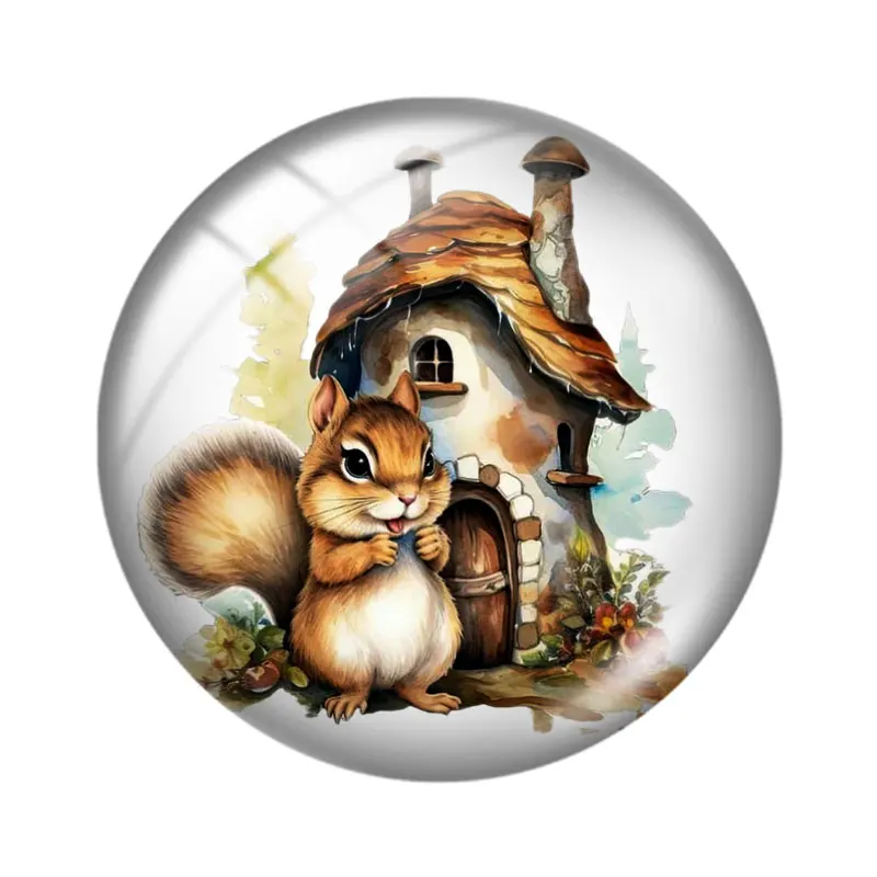 السمين السنجاب 12/18/20/25 مللي متر الزجاج كابوشون قلادة سوار قلادة خواتم للمجوهرات التجريبي أقراط الظهر صنع النتائج