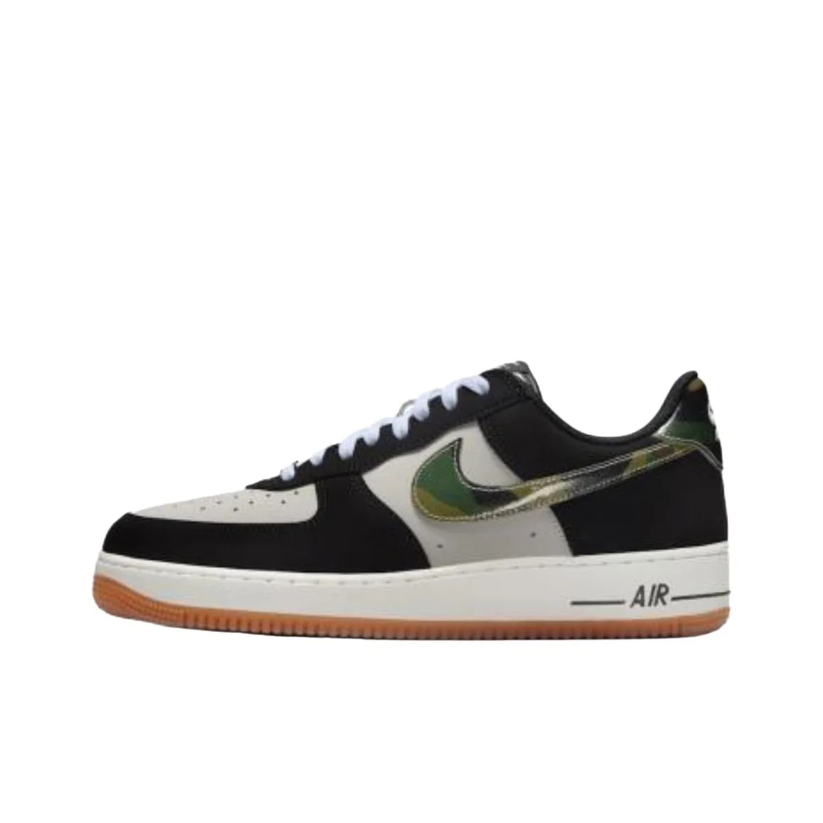 

Nike Air Force 1, устойчивые к истиранию низкие туфли для скейтборда, унисекс, бежевый, черный HQ1967-100