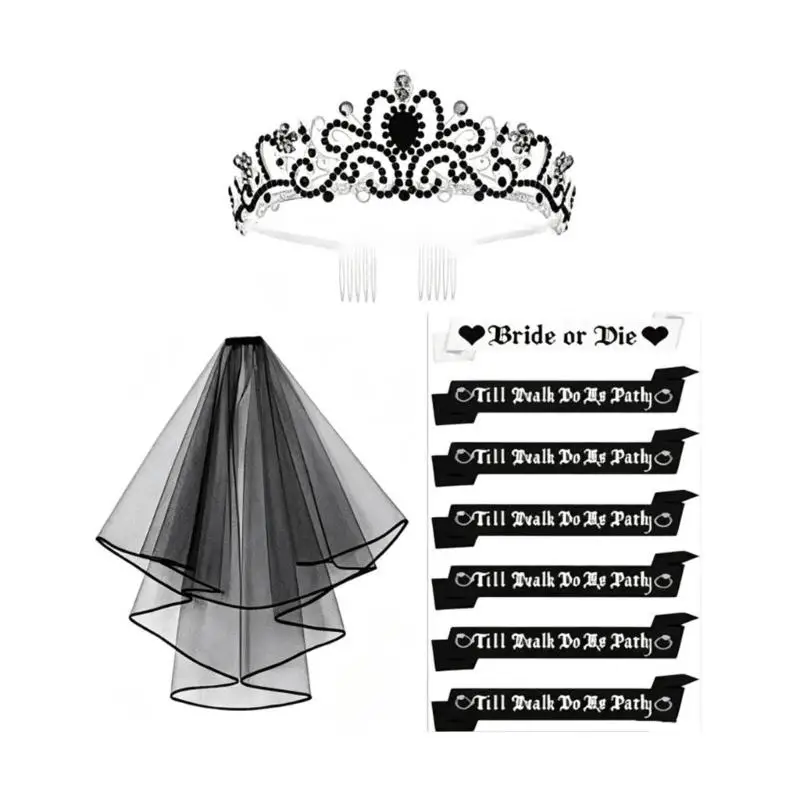 39BD Gothic Skull Hair Accessories for Halloween and Stage Styling