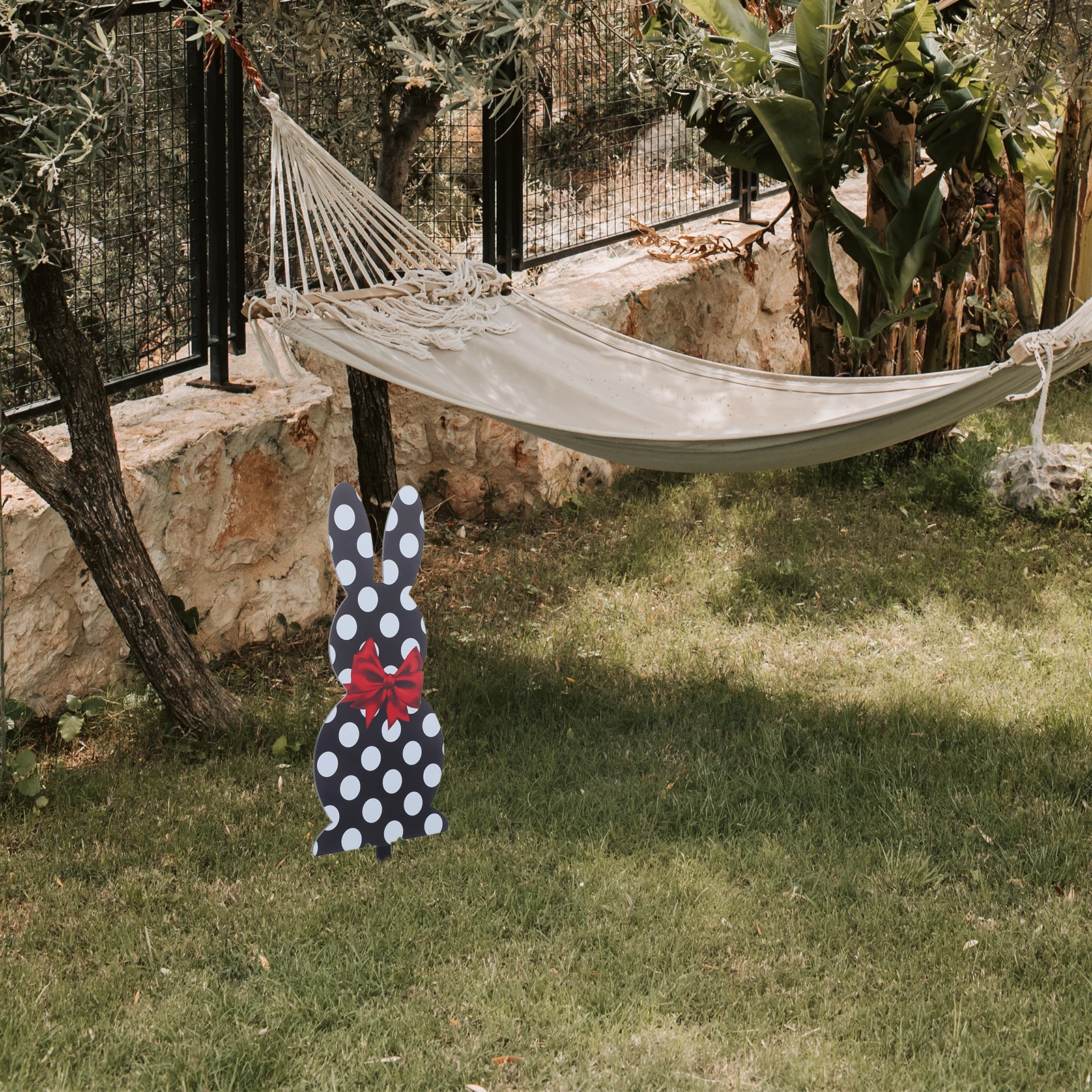 

Easter Bunny Garden Stake Outdoor Yard Sign Decorative Acrylic Rabbit Lawn Ornament Garden Easter Decor Bunny Lawn Sign