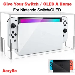 Display Box Host Dust Cover Clear Protective Case For Nintendo Switch/OLED Game Console Dock Protective Case Acrylic Hard Covers