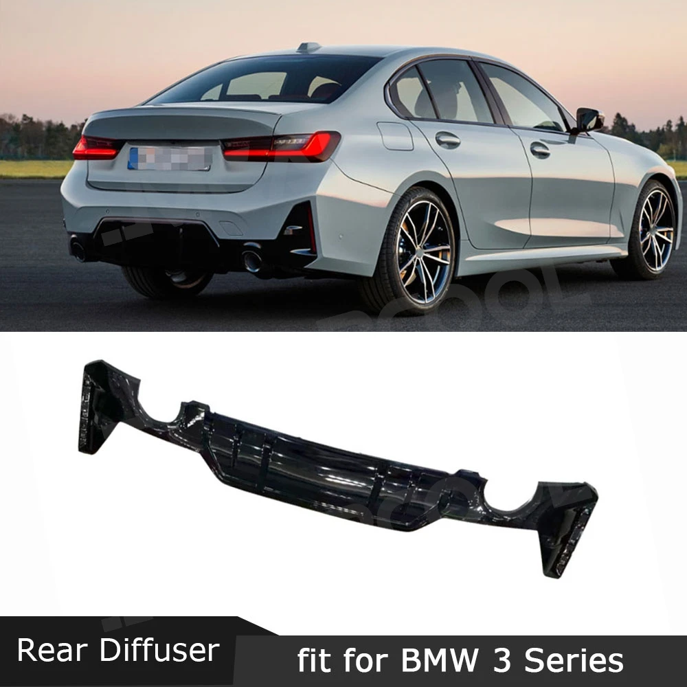 

JMCARCOOL For BMW 3 Series G20 G28 LCI 340 M Sports 2023+ Rear Diffuser Bumper Lip Spoiler Body Kits Scratch Protector
