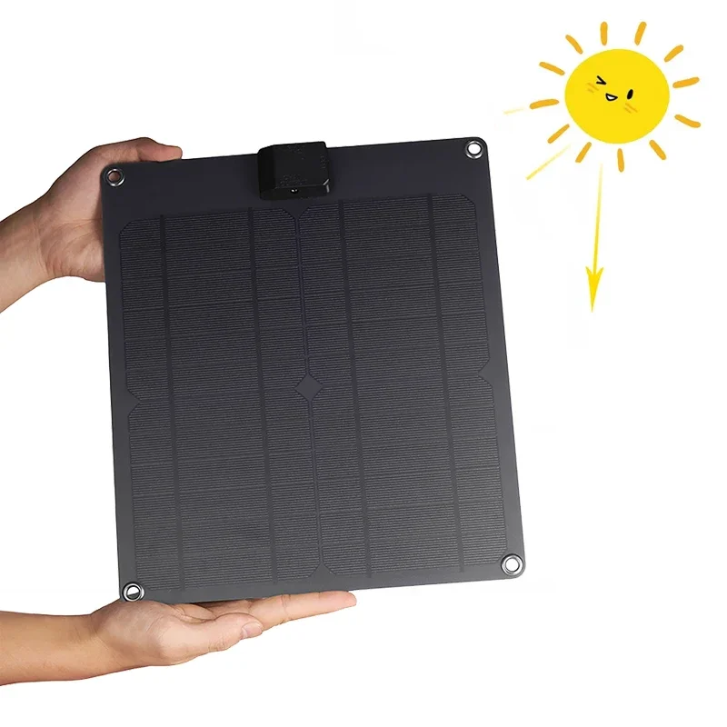 Flexible 100W 5V Waterproof Solar Panel Portable USB +Type C Power Battery Charger for Outdoor Camping Solar Cells Charging