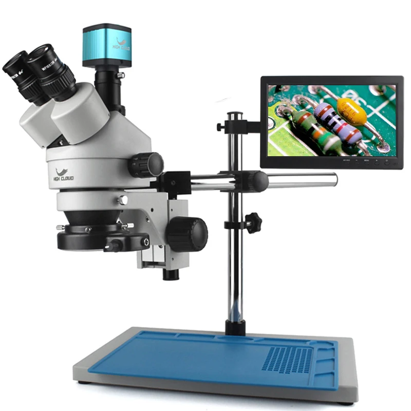 3.5-90X Simul-Focal Zoom Trinocular Stereo Microscope 48MP 13MP 4K 2K HDMI USB Industrial Digital Video Camera Solderin Repair