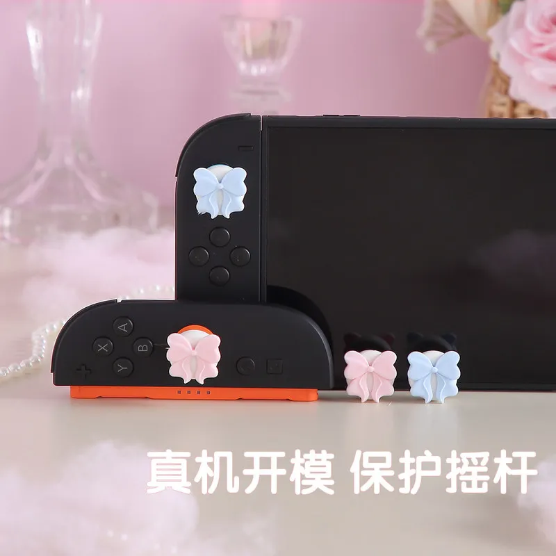 Cute Bow Thumb Grip Caps For Nintendo Switch 2 Soft Silicone Joystick Cover Protector Game Controller Accessories view 4