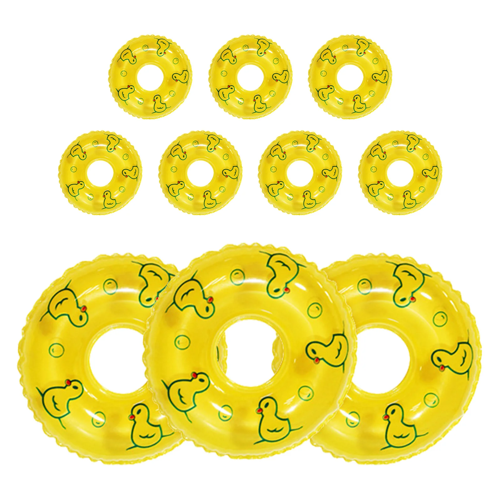 10 szt. Symulowane koła do pływania, precyzyjne detale do dekoracji mini domków, urocze mini koła do pływania do kreatywnych zabaw