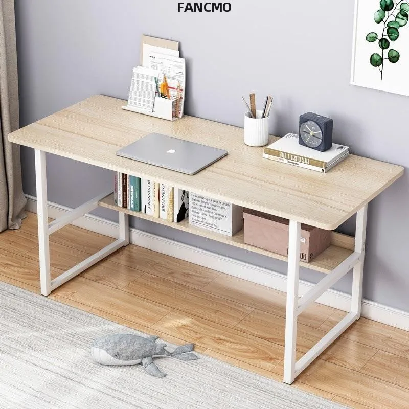 モダンスタイルのコンピューターデスクキャリッジカバー人工ボードライティングテーブルホームオフィスデスクシンプルなデザインブランド登録なし