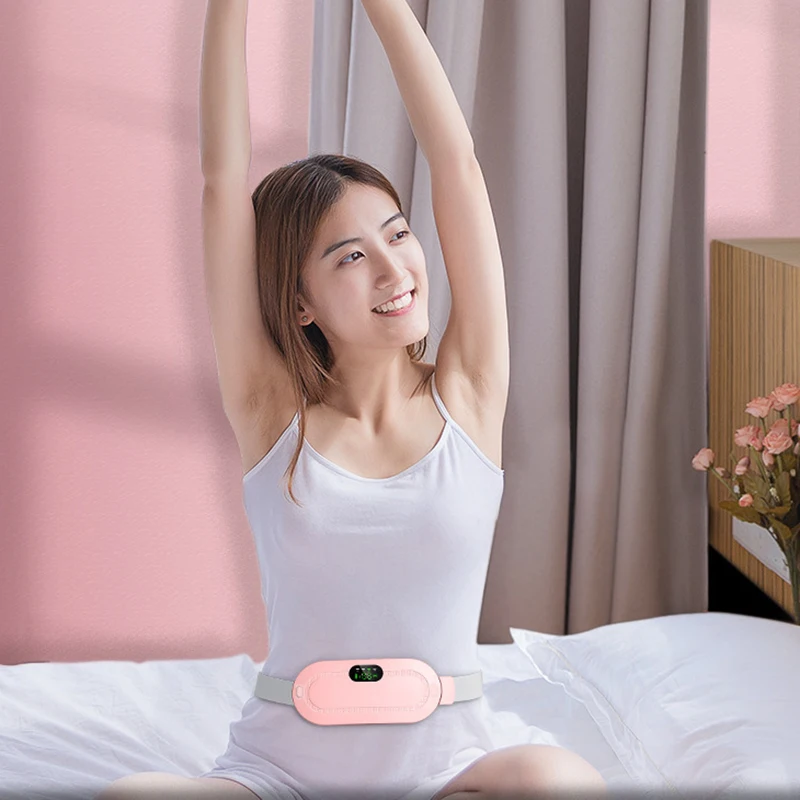 

1 шт. розовый пояс для утепления матки, интеллектуальный нагревательный пояс, согревающий живот, горячий компресс, массажный пояс, подходит для менструального периода