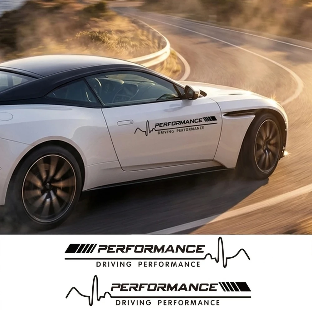 Car Sticker Graphics Heartbeat Performan Body Side Decor Decal Universal for Toyota Volkswagen Skoda Hyundai Ford Dacia Audi BMW