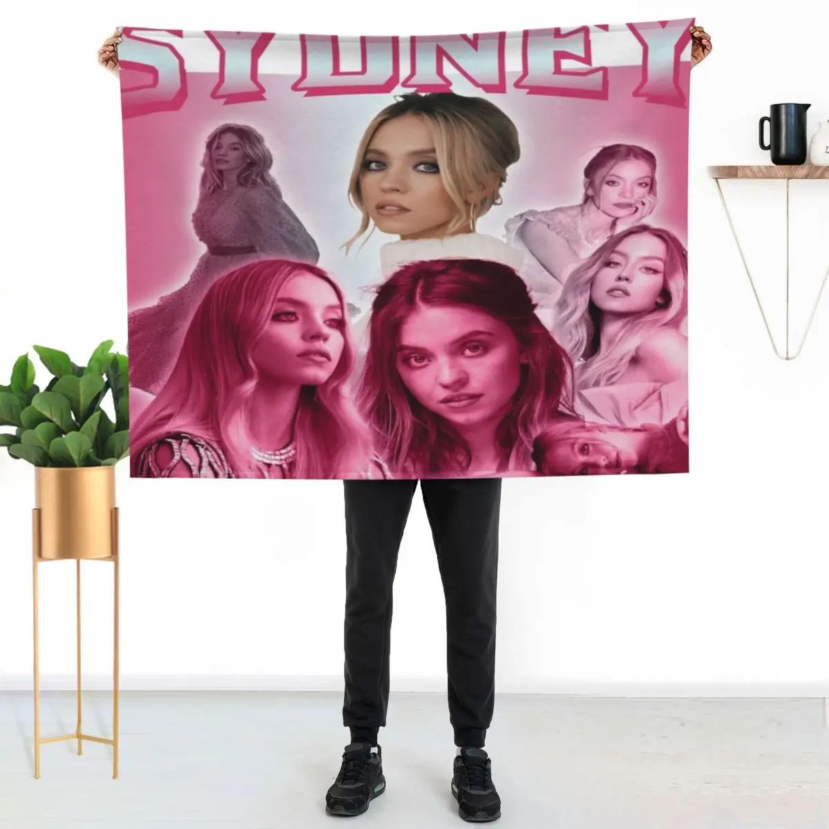 

Sydney Sweeney Throw Blanket Plush Fuzzy Cozy Blanket for Couch Sofa