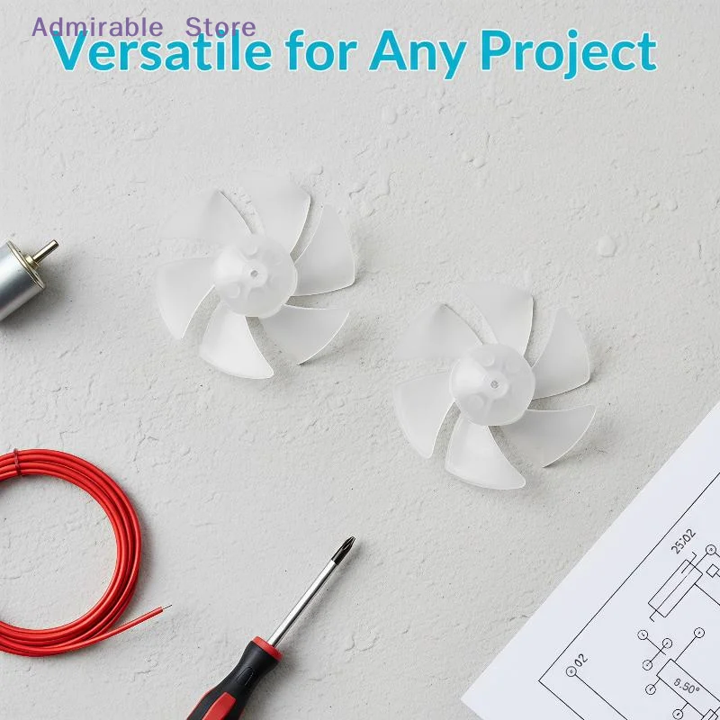 [W]Mini DIY Fan Blade 6 Transparent Blades Plastic Small Wind Wheel 2/4/10Pcs Low Power Accessories for Science Experiments