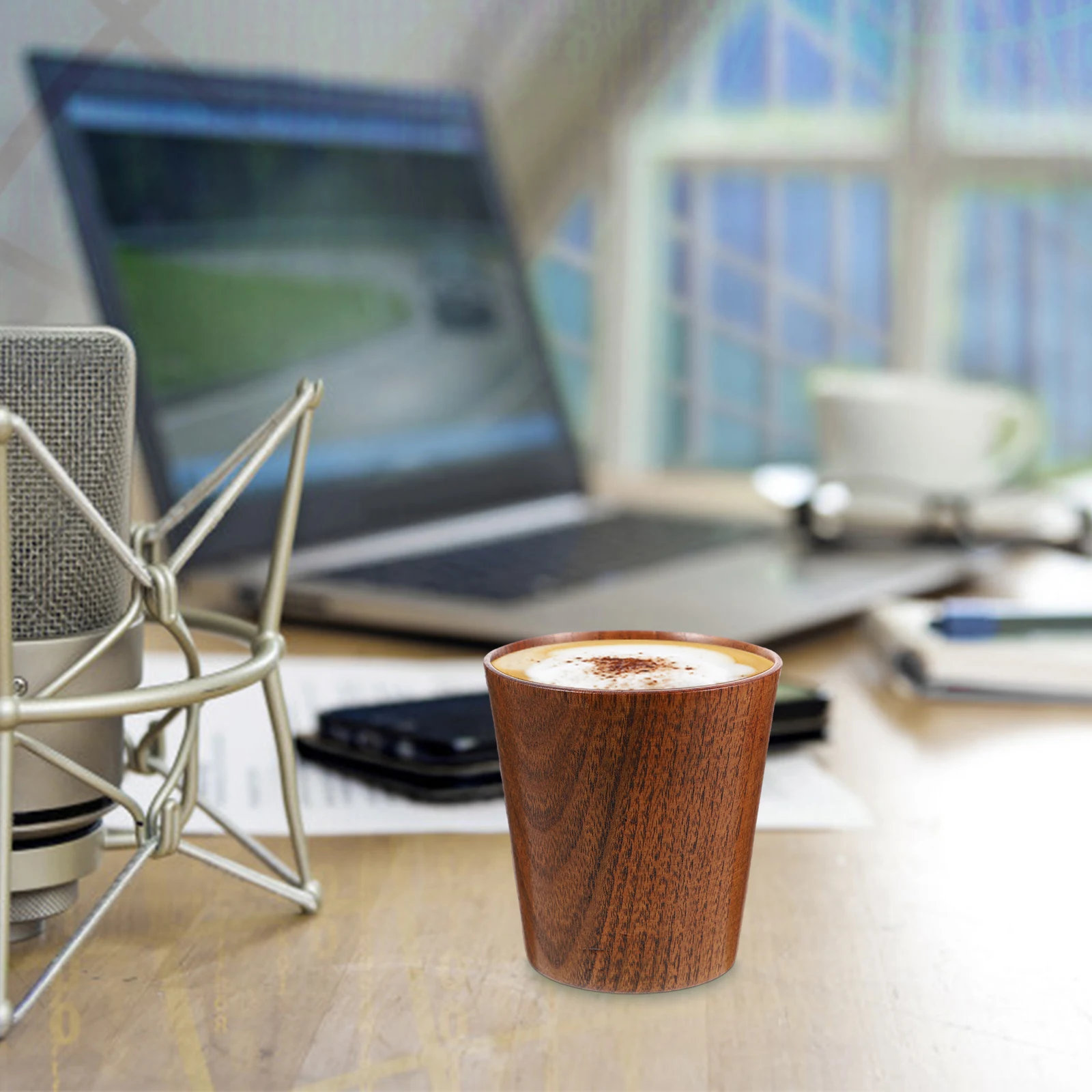 

1Pc Jujube Wood Cup Creative Design Wooden Drinking Cup EcoFriendly Material Water Cup for Home and Commercial Use
