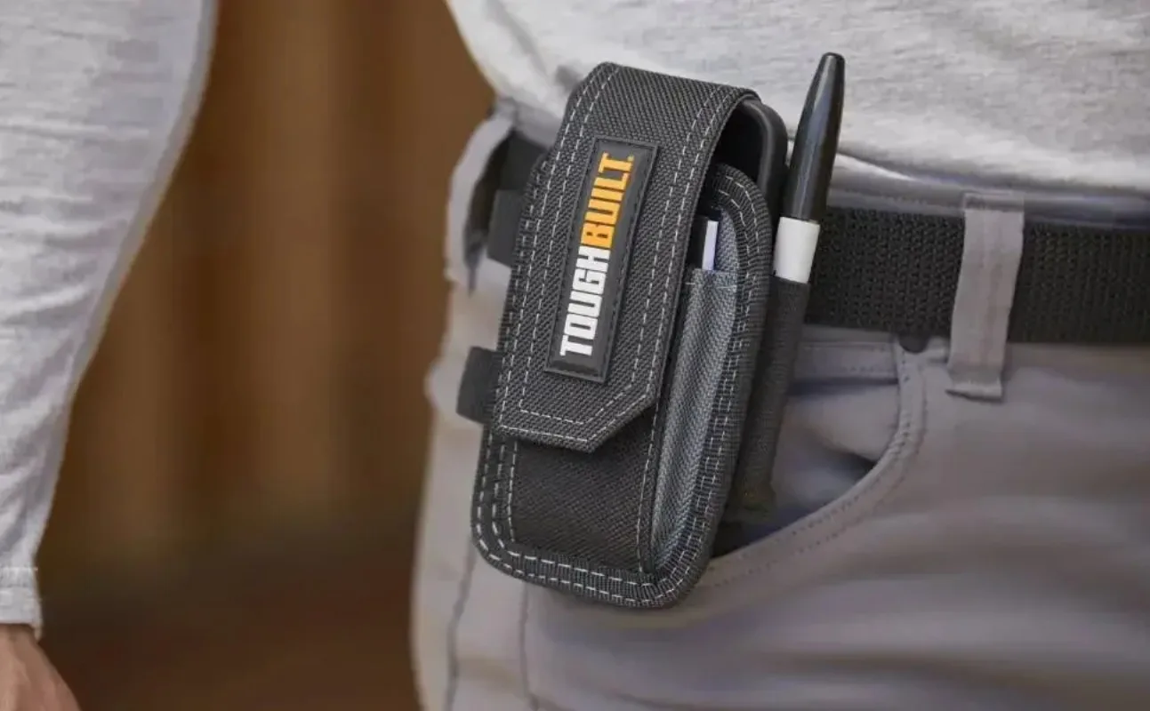 Imagem -02 - Toughbuilt Tb33c Smartphone Pouch Engrossado Resistente à Abrasão 1200d Alta Densidade Resistente ao Desgaste Oxford Pano Organizador Bolsa