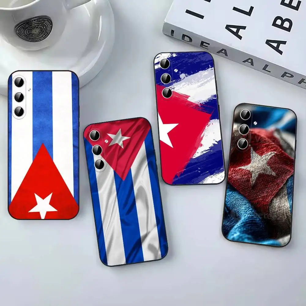 Cuba Flag Fashion Black coque Phone Case For Samsung Galaxy A12,22,32,52,53,71,73, Note9,10,20 Ultra