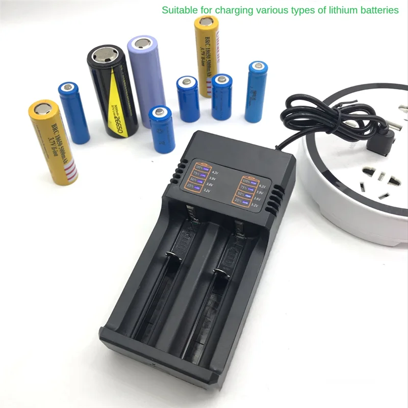 News 1 Piece Lithium Battery Charger Universal Battery USB Charger Smart Charger 2 Slots For Rechargeable Battery
