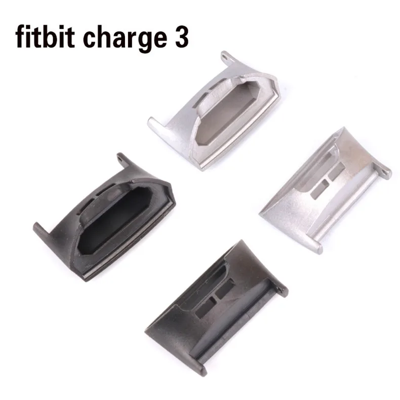 Adattatore per cinturino in argento nero per Fitbit Charge 3 4 connettore per cinturino in acciaio inossidabile per Fitbit Charge 3 4