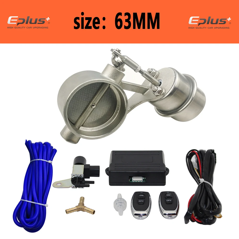 EPLUS Universele Auto Uitlaatpijp Vacuümklep dempers Kit 51 60 63 70 76 MM Controle Sets Controller Apparaat Afstandsbediening