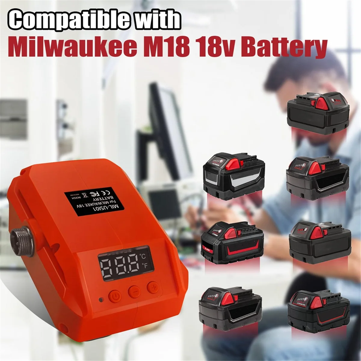 

PA-60W 480°C Portable Cordless Electric Soldering Iron Multifunction Electric Welding Machine for 18V