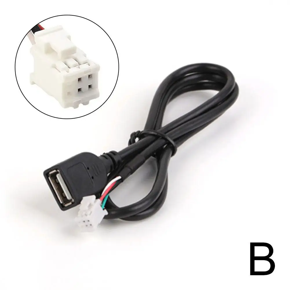 1Pc Dual USB Interface Cable Adapter For Android Radio Navigation Multimedia Car Player Wire Harness Plug Connector