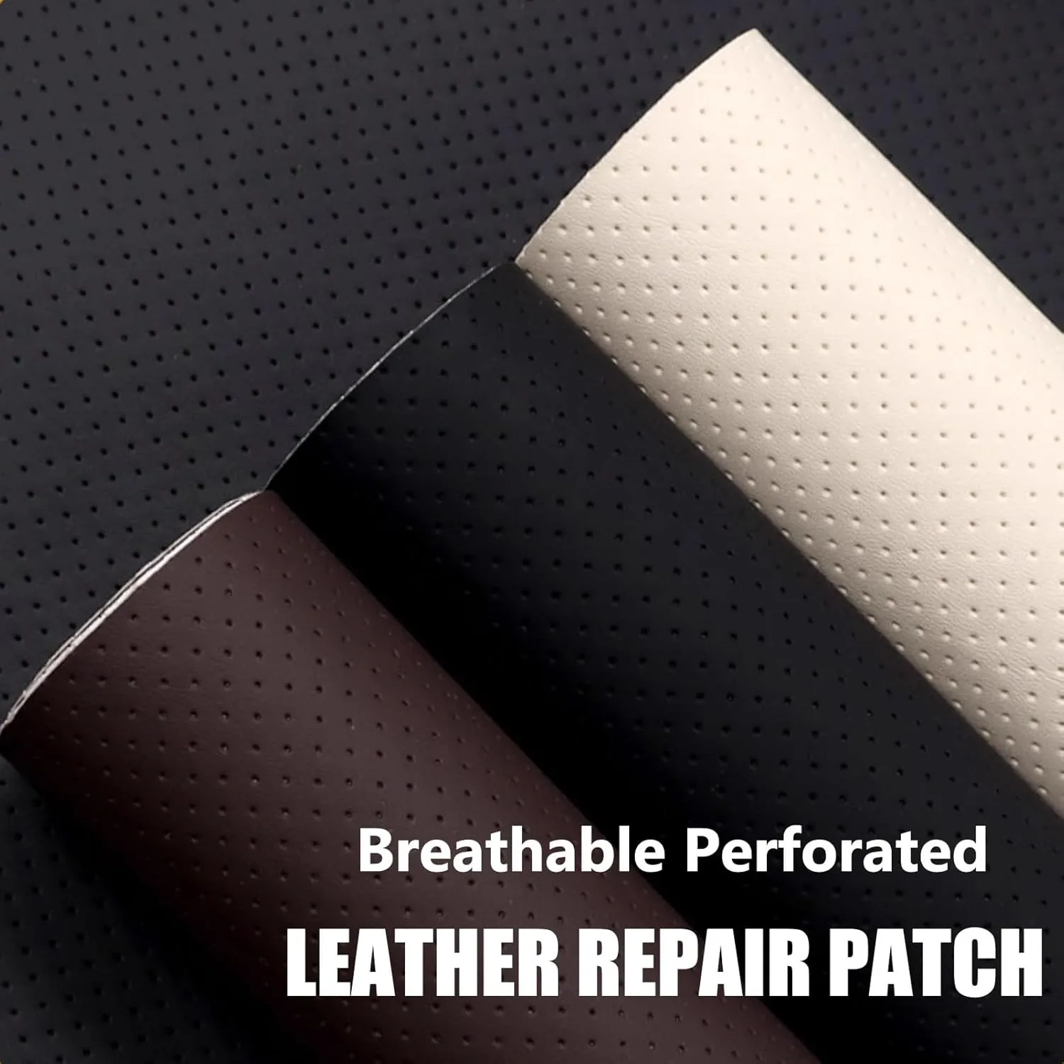 

Self Adhesive Breathable Leather Car Seat Repair Perforated Faux Genuine Leather Leather Sofa Car Interior Refurbishment Sticker