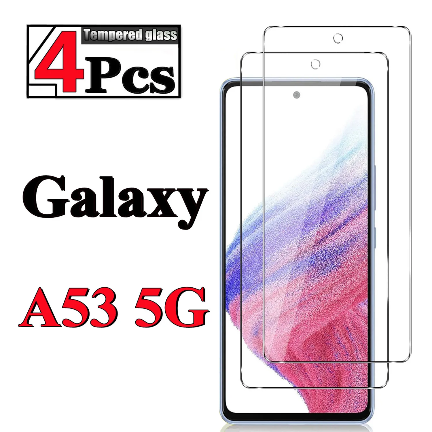 1/4 piece of glass film suitable For Samsung Galaxy A53 5G tempered glass high-definition anti drop screen protector