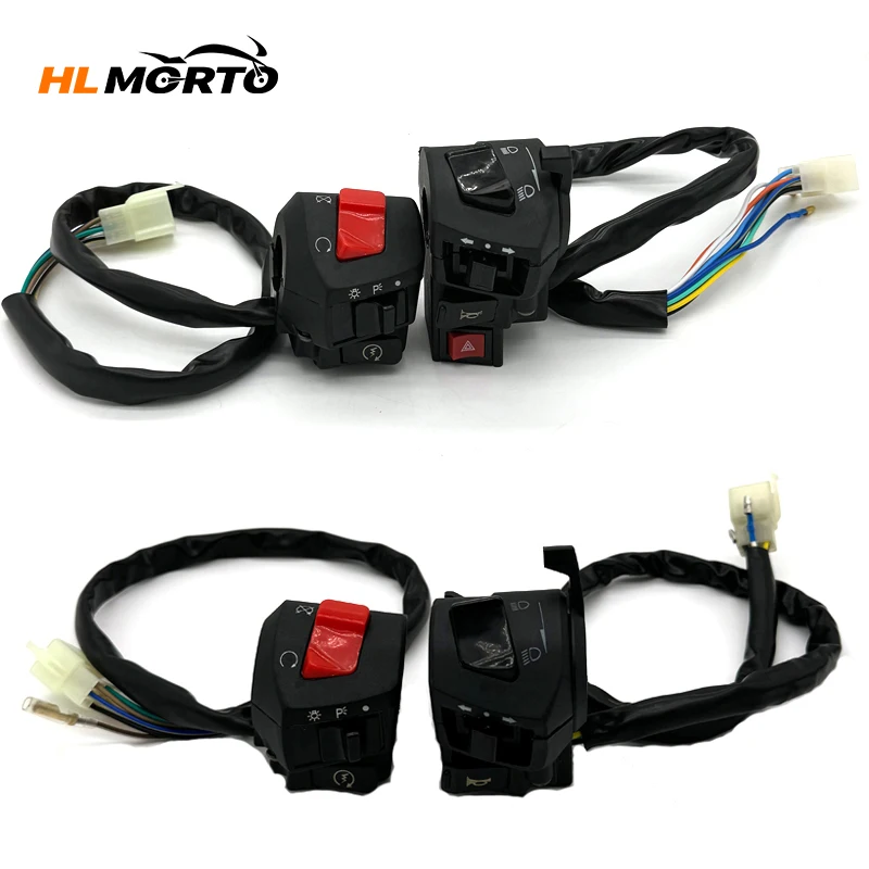 

Ручка для мотоцикла, 22 мм, переключатели, сигнал поворота аварийного сигнала, кнопка управления для фары, электрического пуска, руля, ZS125, ZS150