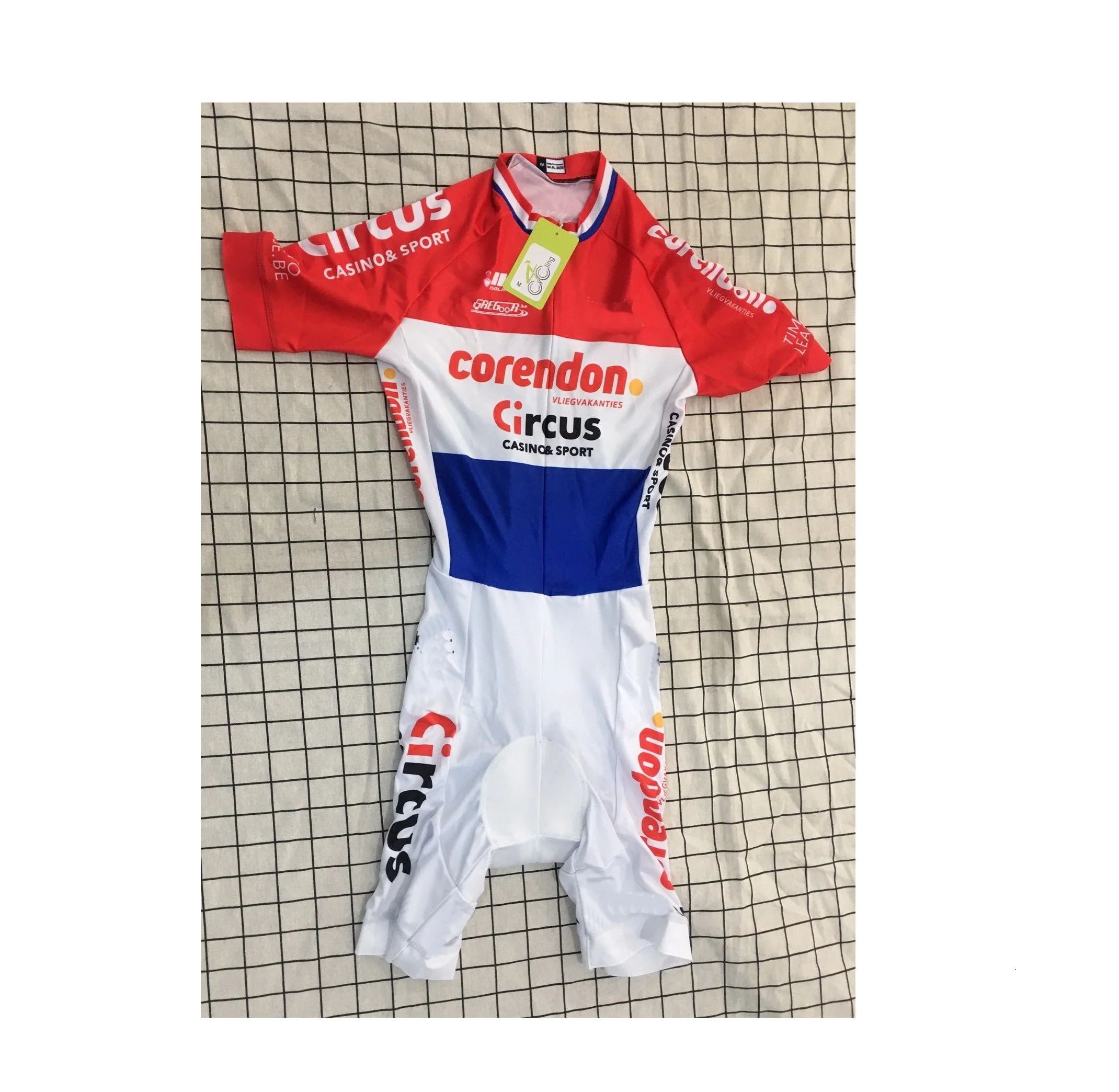 LASER CUT Skinsuit CORENDON CIRCUS TEAM NL WHITE Bodysuit SHORT Cycling Jersey Bike Bicycle Clothing Maillot Ropa Ciclismo