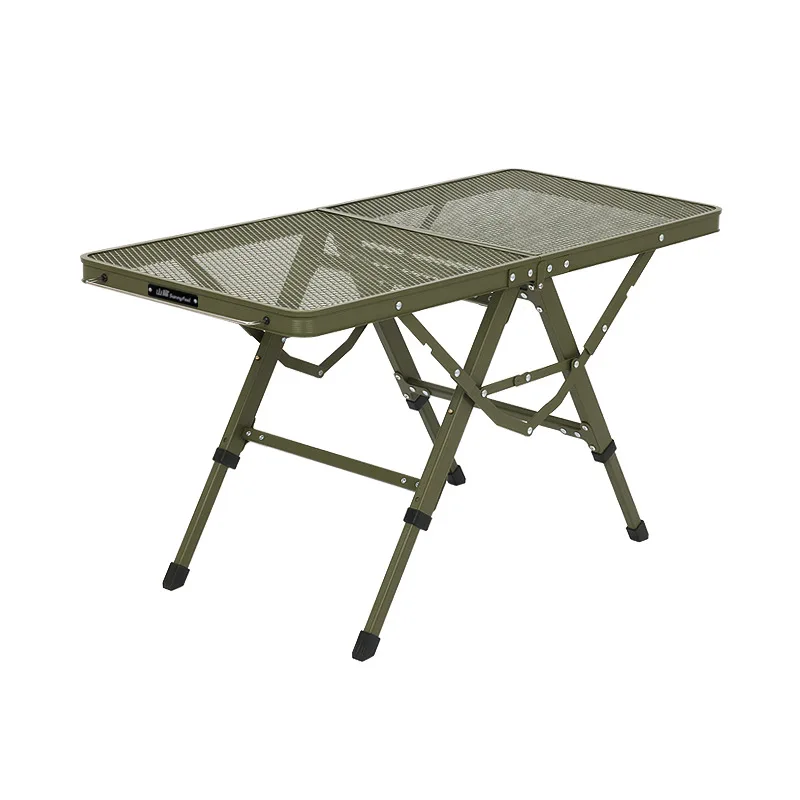 Outdoor Folding Iron Net Table Camping Portable Aluminium Alloy Dining Table for Picnic Outdoor Mini Iron Mesh Table New