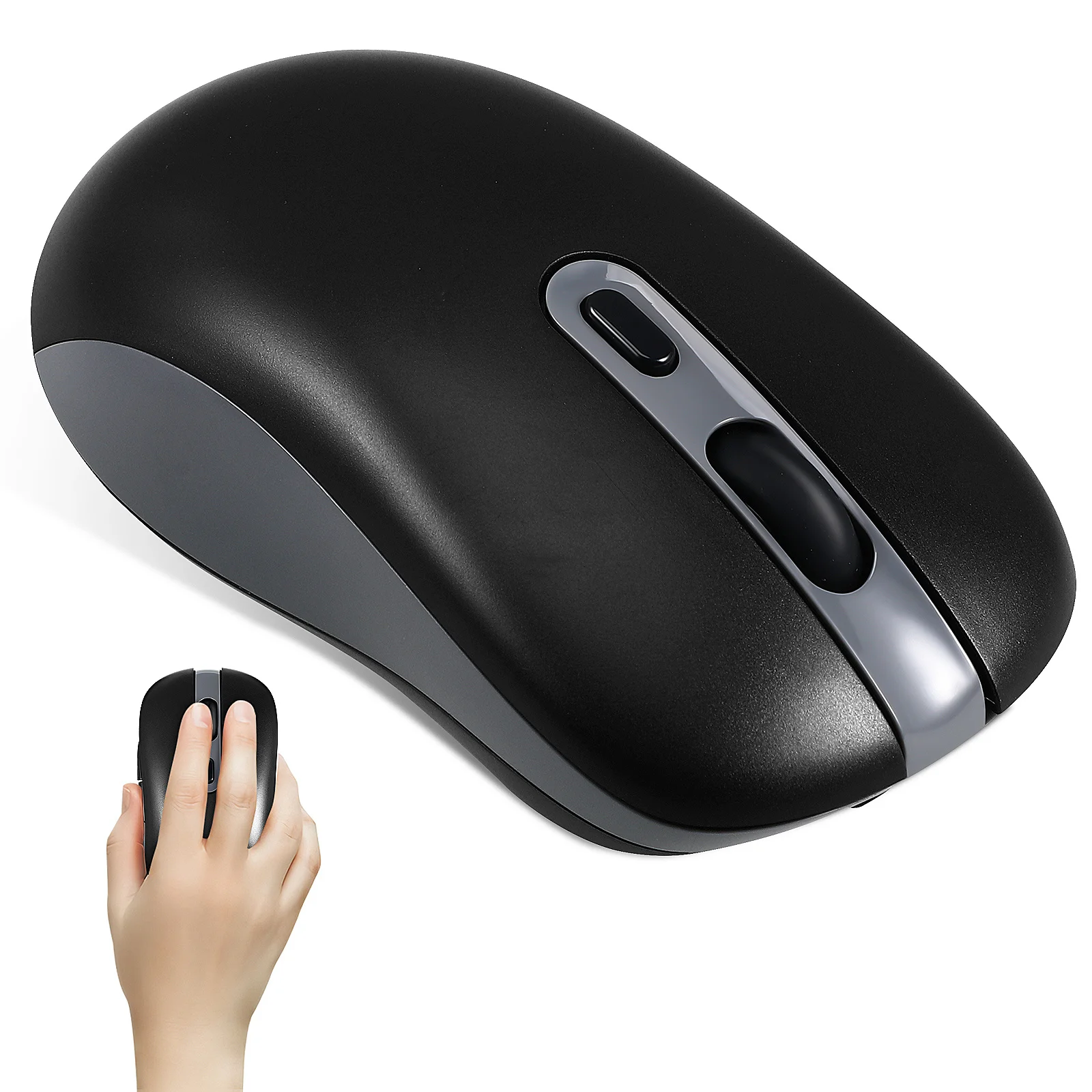 

Adjustable Sensitivity Rechargeable Wireless Mouse Ergonomic Design Portable Lightweight Computer Mice for Work