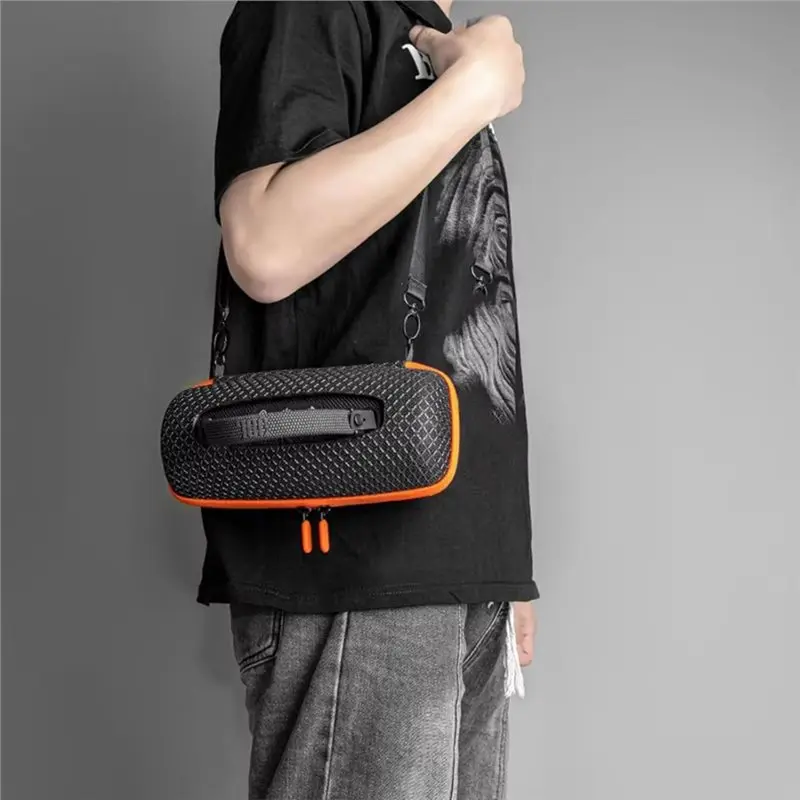 A42Z-Hard Outdoors Travel Case For Charge 6 Speaker Transparent Case For Charge6 Speaker Carrying Sound Permeable Bag
