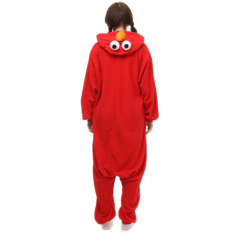 HKSNG New Animal Adult Elmo Sesame Cookie Kigurumi Pajamas Monsters Family Party Fleece Onesies Cosplay Costumes For Women Men