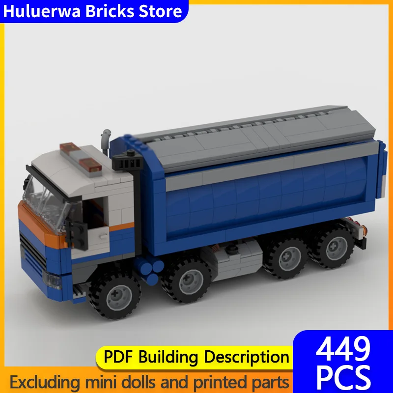 

City Car Model MOC Building Bricks Transportation Dump Truck Modular Technology Gifts Holiday Assemble Children Toys Suit