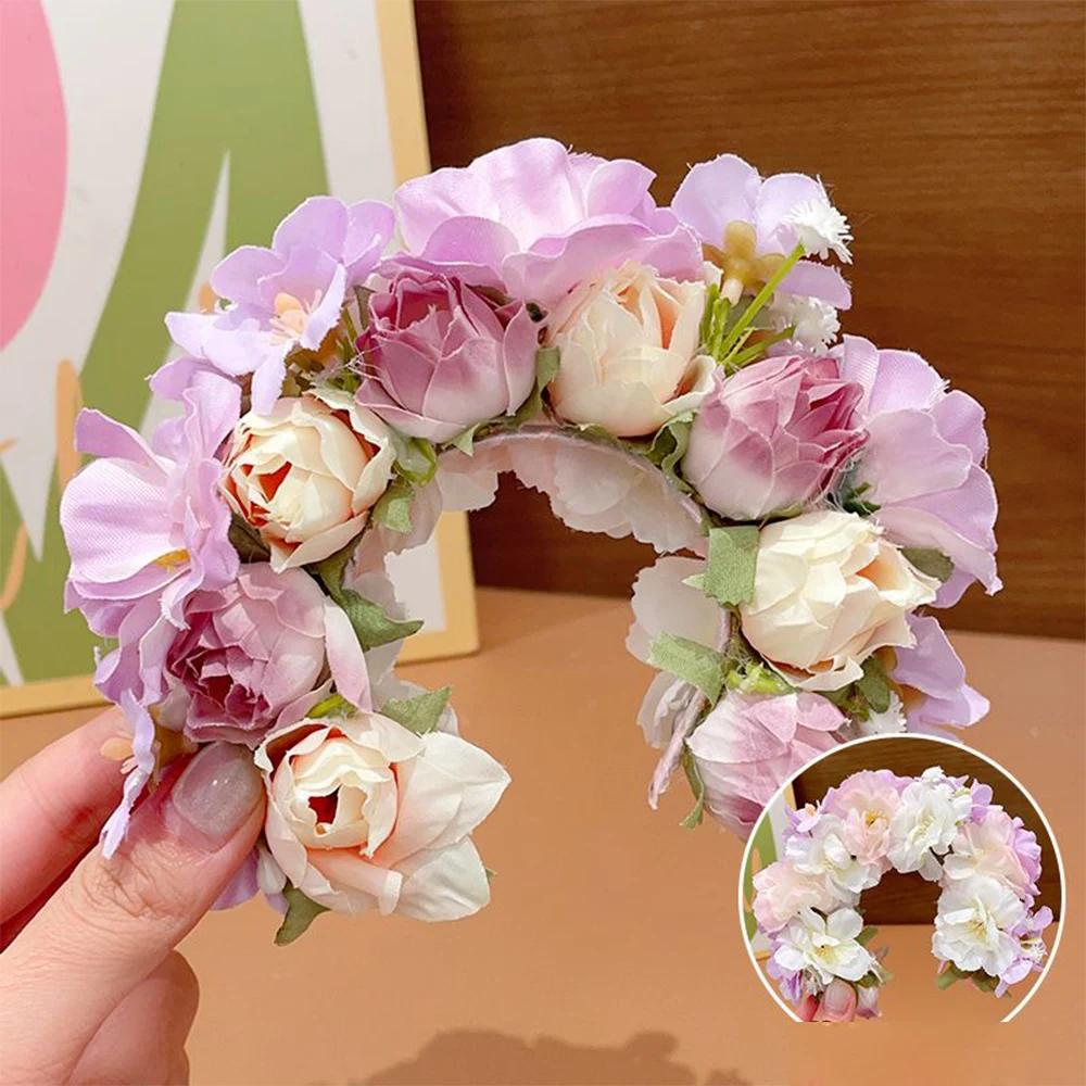 Labubu Exquisite Doll Clothing DIY Handmade Chinese Traditional Flower Wreath Headwear for Labubu view 5